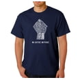 thumbnail image 1 of LA Pop Art Men's Word Art T-Shirt - No Justice, No Peace, 1 of 2