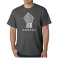 thumbnail image 1 of LA Pop Art Men's Word Art T-Shirt - No Justice, No Peace, 1 of 2