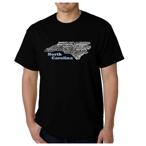 LA Pop Art Men's Word Art T-Shirt - North Carolina