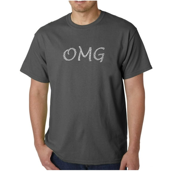 LA Pop Art Men's Word Art T-Shirt - OMG
