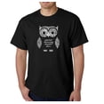 thumbnail image 1 of LA Pop Art Men's Word Art T-Shirt - Owl, 1 of 2