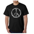 thumbnail image 1 of LA Pop Art Men's Word Art T-Shirt - PEACE, LOVE, & MUSIC, 1 of 2