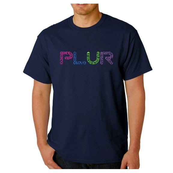 LA Pop Art Men's Word Art T-Shirt - PLUR