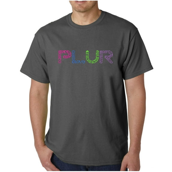 LA Pop Art Men's Word Art T-Shirt - PLUR