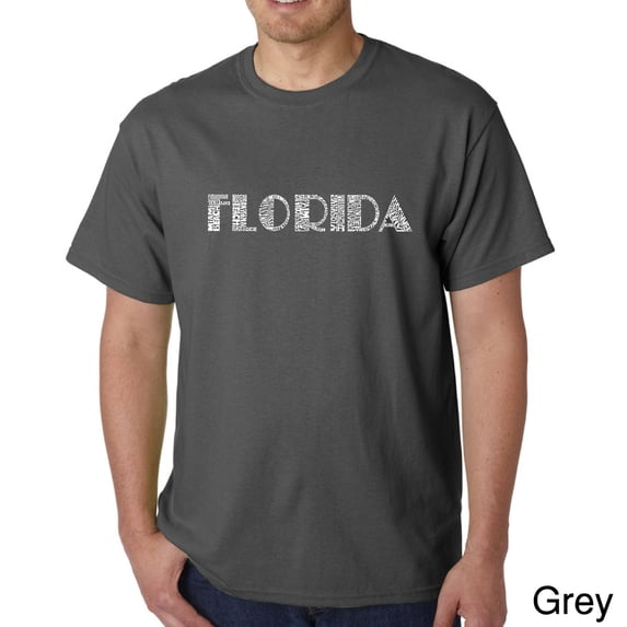 LA Pop Art Men's Word Art T-Shirt - POPULAR CITIES IN FLORIDA