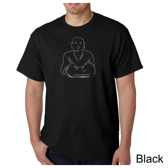 LA Pop Art Men's Word Art T-Shirt - POSITIVE WISHES