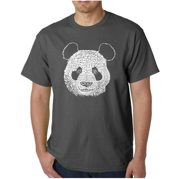 LA Pop Art Men's Word Art T-Shirt - Panda