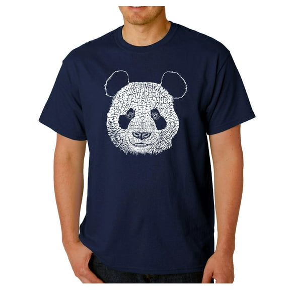 LA Pop Art Men's Word Art T-Shirt - Panda