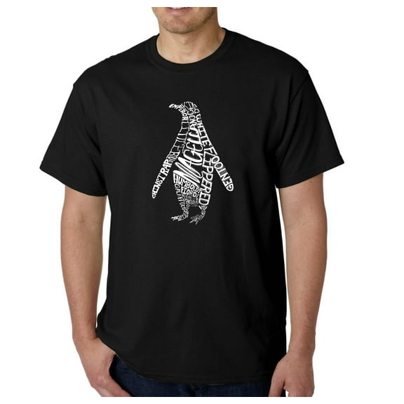 LA Pop Art Men's Word Art T-Shirt - Penguin