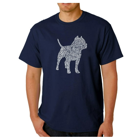 LA Pop Art Men's Word Art T-Shirt - Pitbull