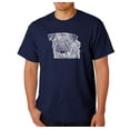 thumbnail image 1 of LA Pop Art Men's Word Art T-Shirt - Pug Face, 1 of 2