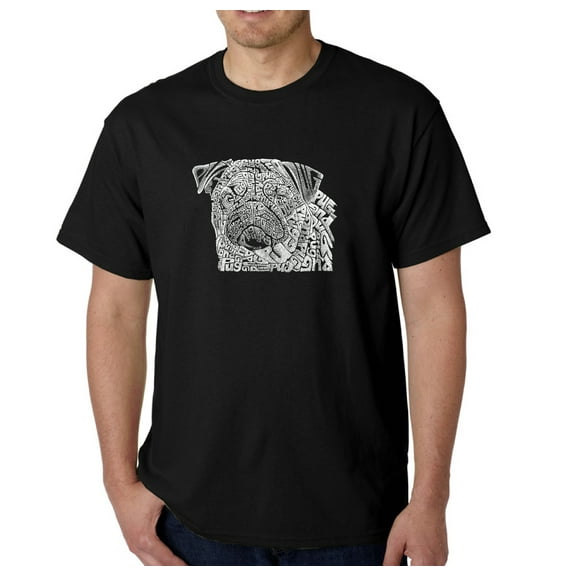 LA Pop Art Men's Word Art T-Shirt - Pug Face