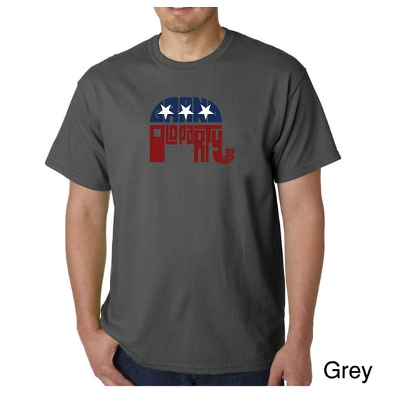 LA Pop Art Men's Word Art T-Shirt - REPUBLICAN - GRAND OLD PARTY