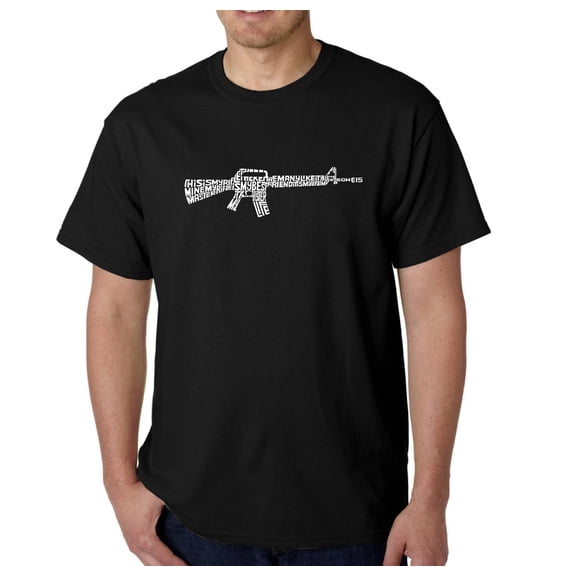 LA Pop Art Men's Word Art T-Shirt - RIFLEMANS CREED