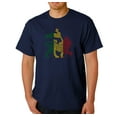 thumbnail image 1 of LA Pop Art Men's Word Art T-Shirt - Rasta Lion - One Love, 1 of 2