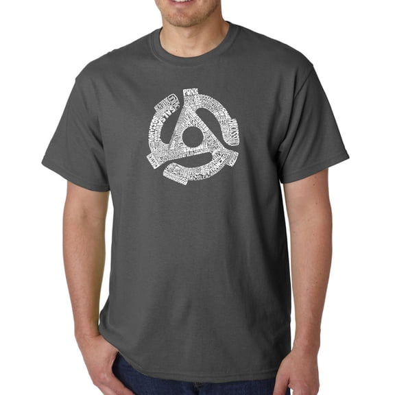 LA Pop Art Men's Word Art T-Shirt - Record Adapter