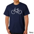 thumbnail image 1 of LA Pop Art Men's Word Art T-Shirt - SAVE A PLANET, RIDE A BIKE, 1 of 2