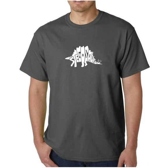 LA Pop Art Men's Word Art T-Shirt - STEGOSAURUS