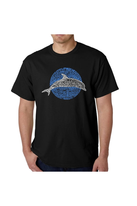 Men's Word Art T-Shirt - Species of Dolphin