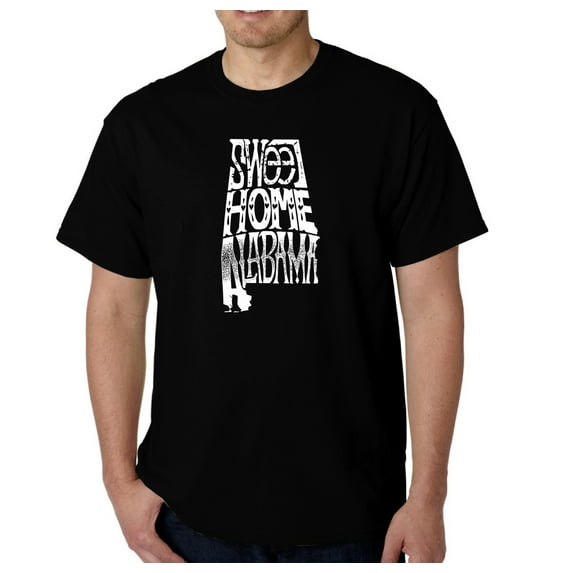 LA Pop Art Men's Word Art T-Shirt - Sweet Home Alabama