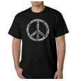thumbnail image 1 of LA Pop Art Men's Word Art T-Shirt - THE WORD PEACE IN 77 LANGUAGES, 1 of 2