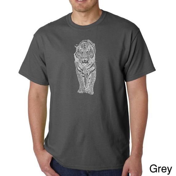 LA Pop Art Men's Word Art T-Shirt - TIGER