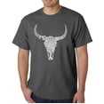 thumbnail image 1 of LA Pop Art Men's Word Art T-Shirt - Texas Skull, 1 of 2
