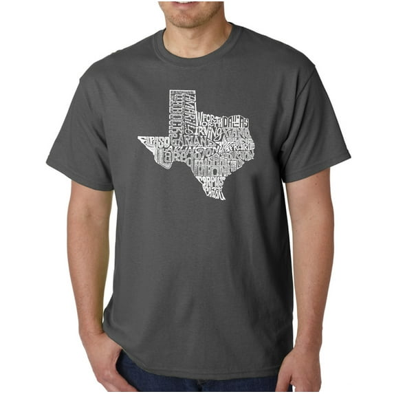 LA Pop Art Men's Word Art T-Shirt - The Great State of Texas