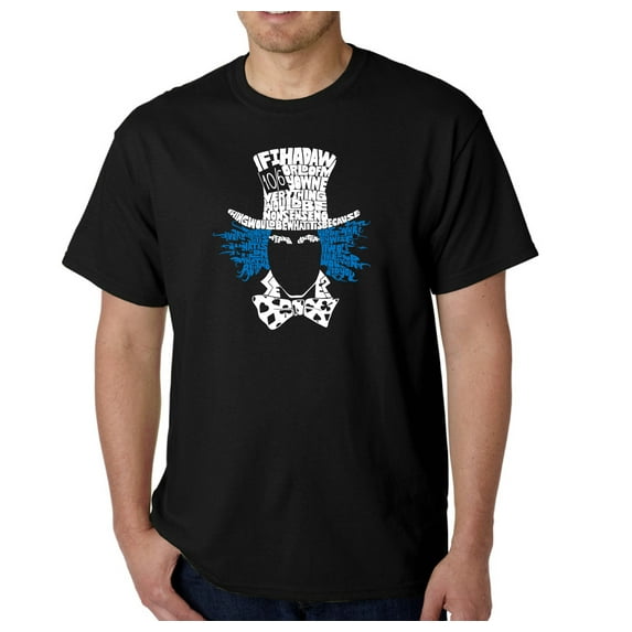 LA Pop Art Men's Word Art T-Shirt - The Mad Hatter