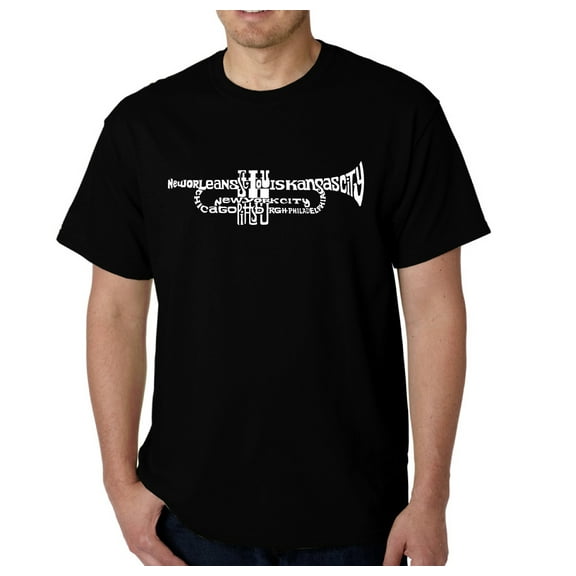 LA Pop Art Men's Word Art T-Shirt - Trumpet