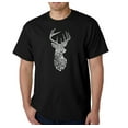 thumbnail image 1 of LA Pop Art Men's Word Art T-Shirt - Types of Deer, 1 of 2