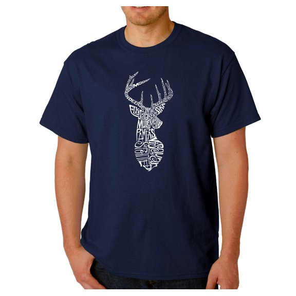 LA Pop Art Men's Word Art T-Shirt - Types of Deer