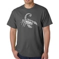 thumbnail image 1 of LA Pop Art Men's Word Art T-Shirt - Types of Scorpions, 1 of 2