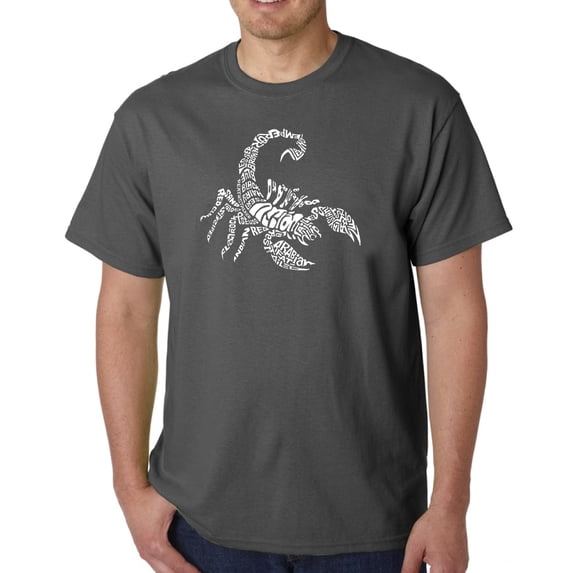 LA Pop Art Men's Word Art T-Shirt - Types of Scorpions