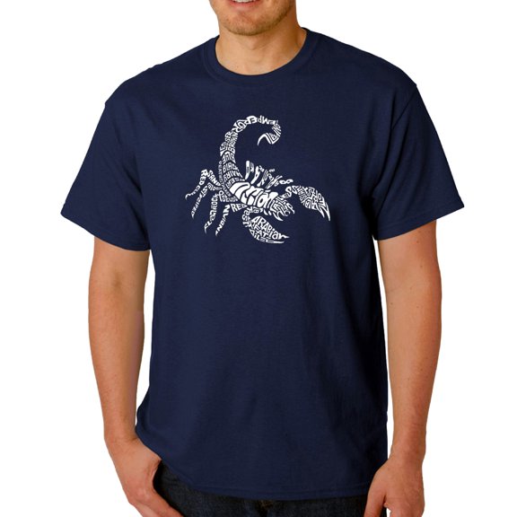 LA Pop Art Men's Word Art T-Shirt - Types of Scorpions