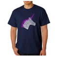 thumbnail image 1 of LA Pop Art Men's Word Art T-Shirt - Unicorn, 1 of 2