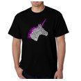 thumbnail image 1 of LA Pop Art Men's Word Art T-Shirt - Unicorn, 1 of 2