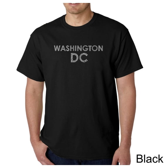 LA Pop Art Men's Word Art T-Shirt - WASHINGTON DC NEIGHBORHOODS
