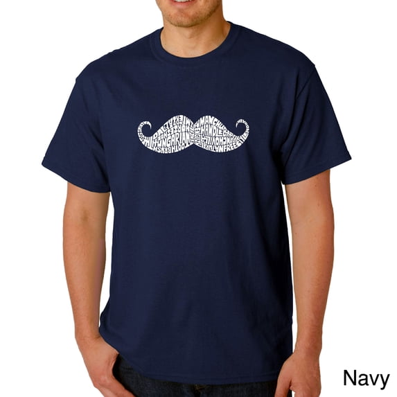 LA Pop Art Men's Word Art T-Shirt - WAYS TO STYLE A MOUSTACHE