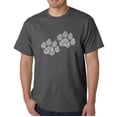 thumbnail image 1 of LA Pop Art Men's Word Art T-Shirt - Woof Paw Prints, 1 of 2