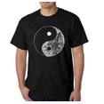 thumbnail image 1 of LA Pop Art Men's Word Art T-Shirt - YIN YANG, 1 of 2