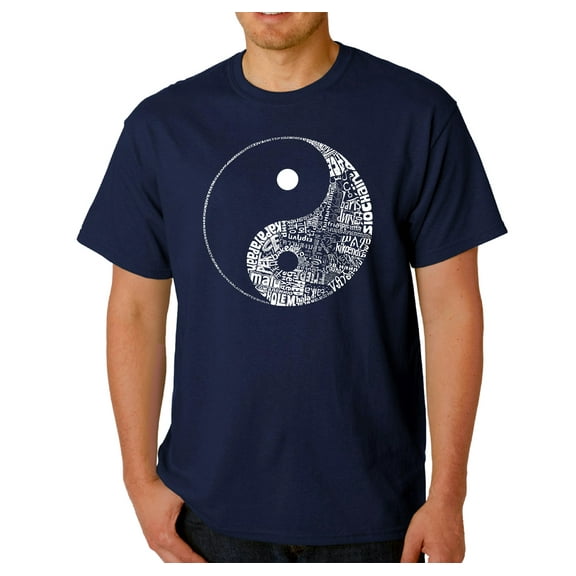 LA Pop Art Men's Word Art T-Shirt - YIN YANG