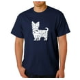 thumbnail image 1 of LA Pop Art Men's Word Art T-Shirt - Yorkie, 1 of 2