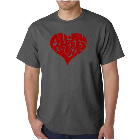 LA Pop Art Men's Word Art T-shirt - All You Need Is Love