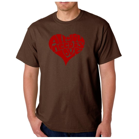 LA Pop Art Men's Word Art T-shirt - All You Need Is Love