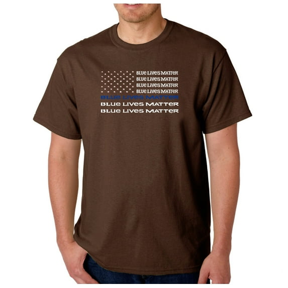 LA Pop Art Men's Word Art T-shirt - Blue Lives Matter