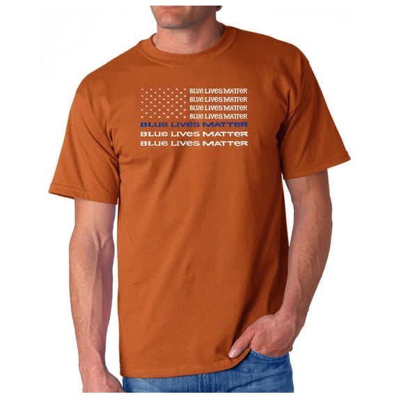 LA Pop Art Men's Word Art T-shirt - Blue Lives Matter