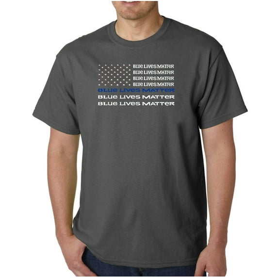 LA Pop Art Men's Word Art T-shirt - Blue Lives Matter