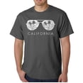 thumbnail image 1 of LA Pop Art Men's Word Art T-shirt - California Shades, 1 of 2
