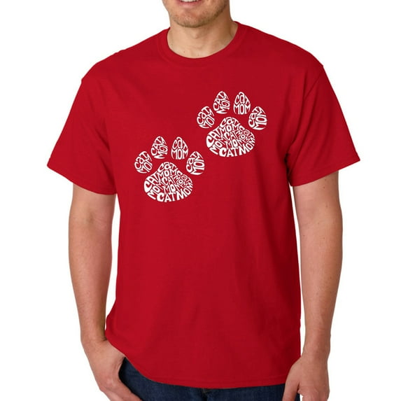 LA Pop Art Men's Word Art T-shirt - Cat Mom